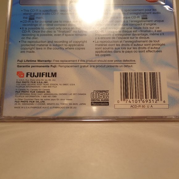 Fuji CD-R Audio / New / 80 Minutes / For Music Use / Recordable Audio CD - Picture 7 of 7